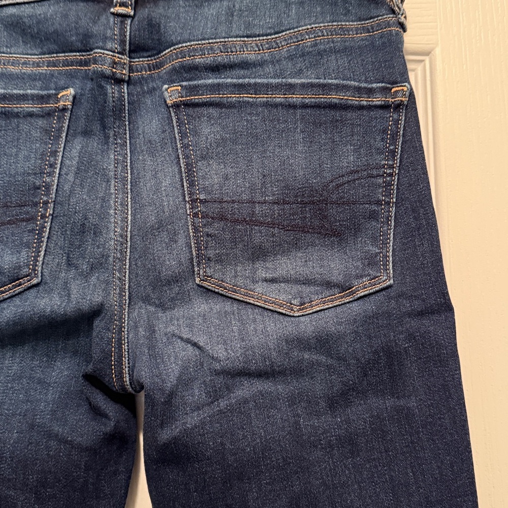American Eagle Outfitters Next Level Stretch Dark Indigo Skinny Jeans (Short) - Picture 4 of 4